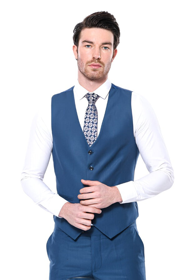 WSS Plain Navy Vest  - Singen