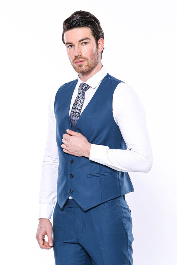 WSS Plain Navy Vest  - Singen