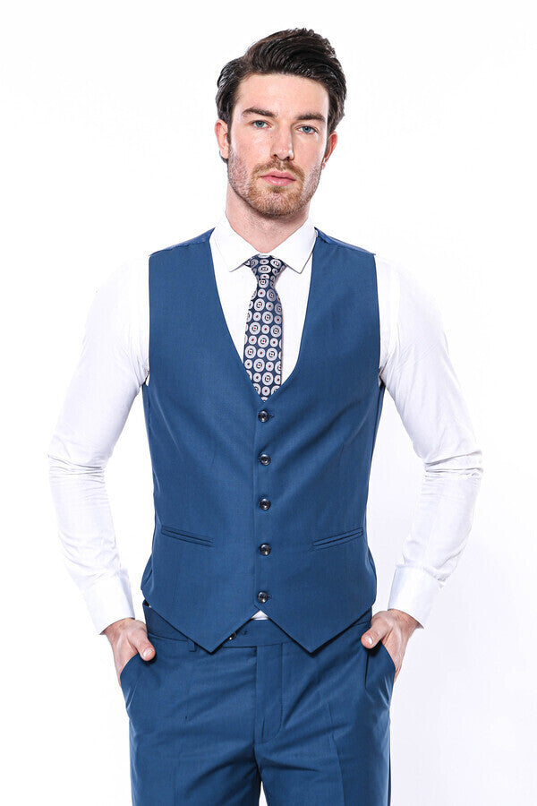 WSS Plain Navy Vest  - Singen