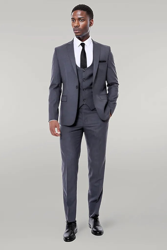 WSS Plain Slim Fit Anthracite Men Suit  - Singen