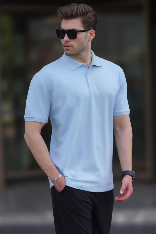 MDX Blue Overfit Short Sleeve Polo Neck Men's T-Shirt 7029 - Ilmenau