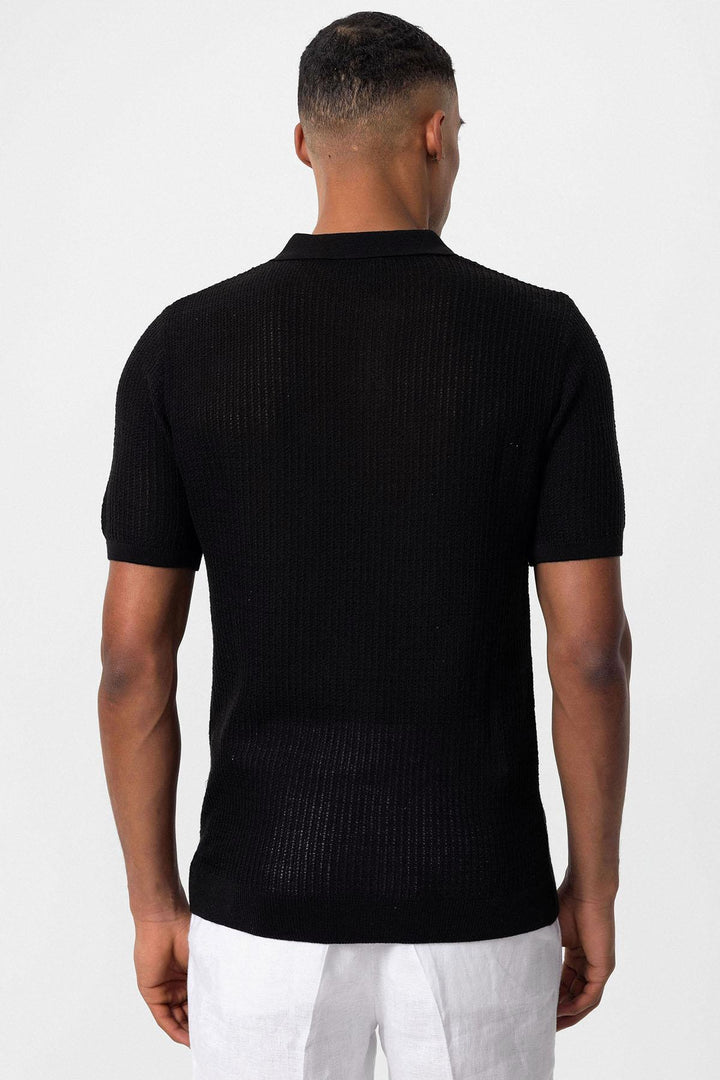 ANT Polo Neck Knitted Men's Knitwear T-Shirt - San José Villa de Allende