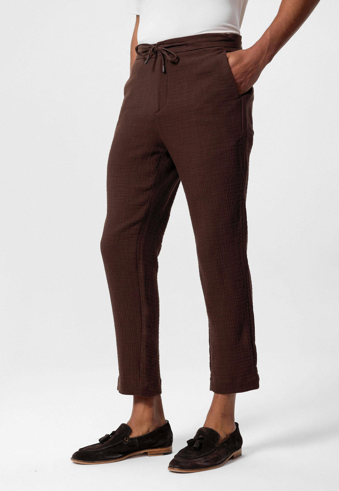 ANT Regular Fit Men's Trousers with Drawstring Waist - Kempten