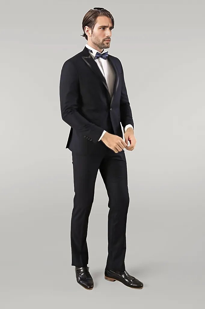 WSS Removable Lapel Men's Blue Tuxedo Suit  - Singen