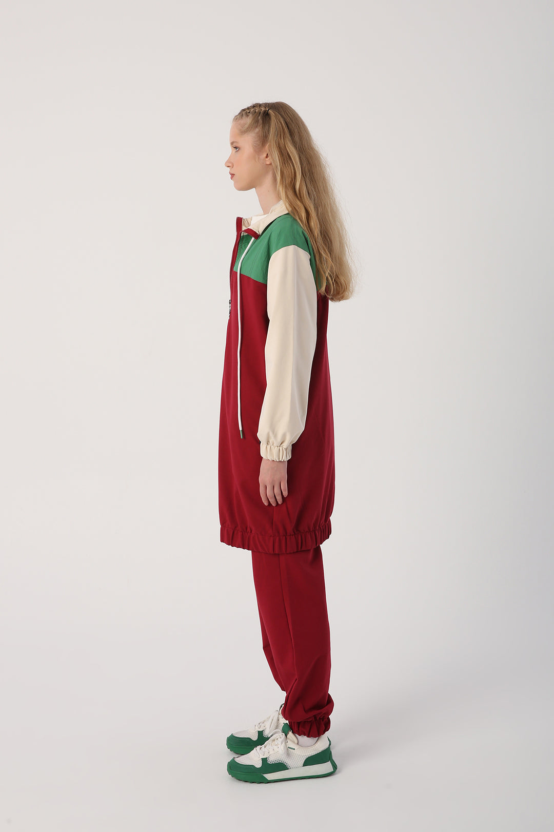 TLD Women Allday Dark Red Lumberjack منقوشة سترة العرق - مولدين