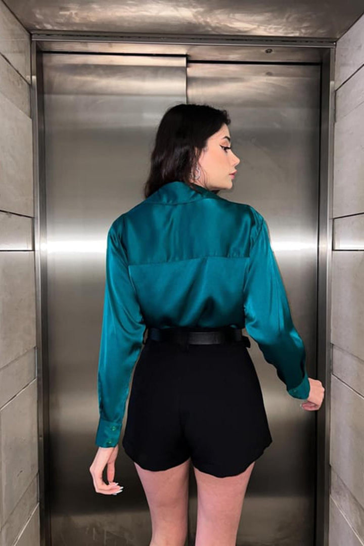 ELS Satin Shirt - Emerald - Viana do Castelo