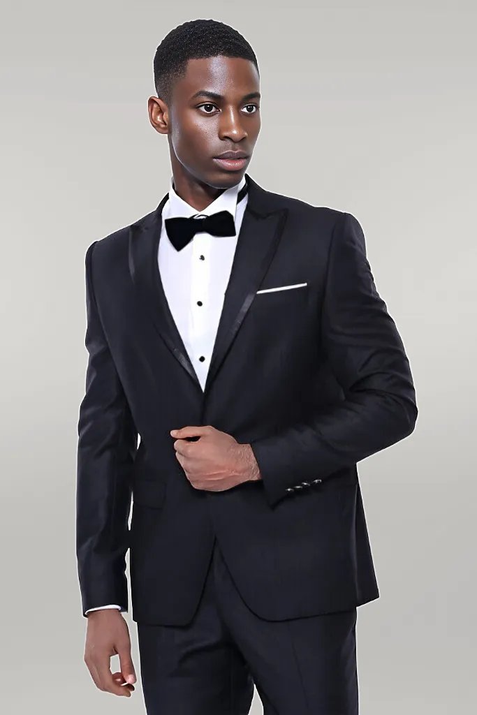 WSS Satin Detailed Dark Grey Tuxedo   - Singen