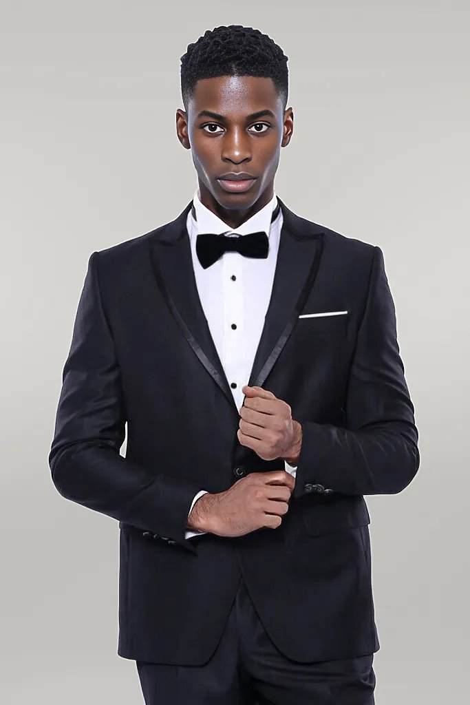 WSS Satin Detailed Dark Grey Tuxedo   - Singen