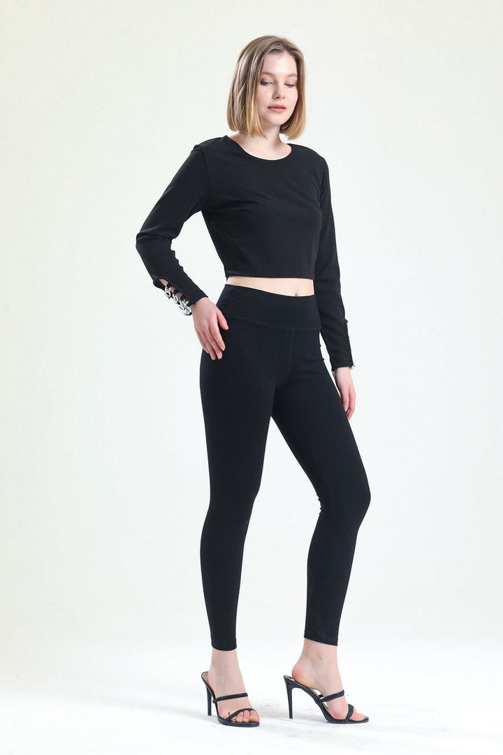 SNS Sense Black Steel Leggings - Georgina