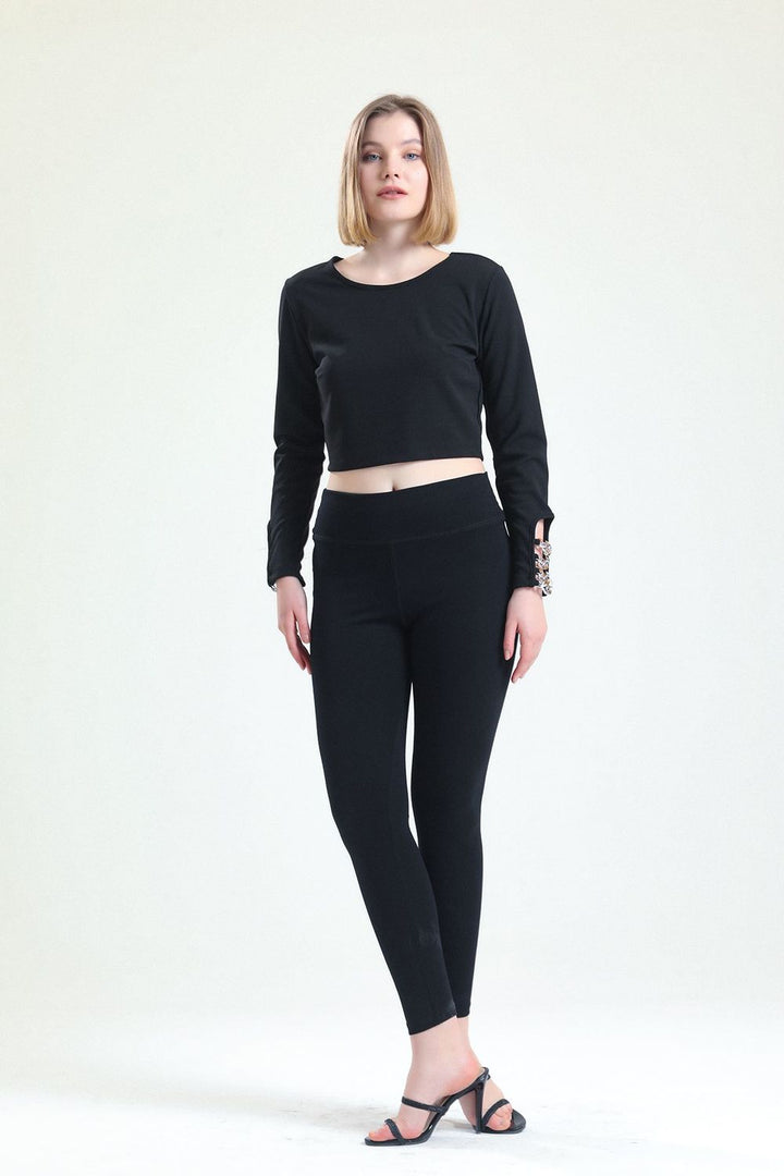 SNS Sense Black Steel Leggings - Georgina