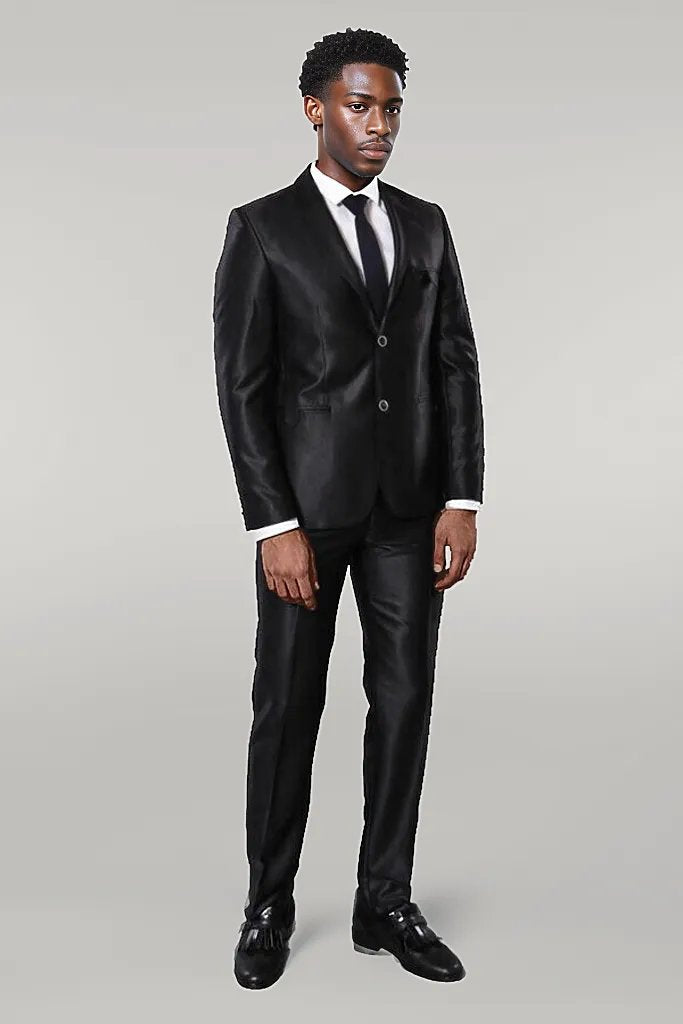 WSS Shiny Black Men's Suit  - Singen