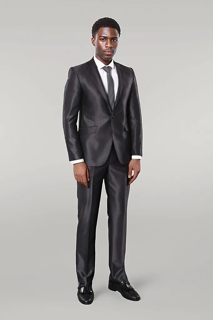 WSS Shiny Charcoal Men's Suit  - Singen