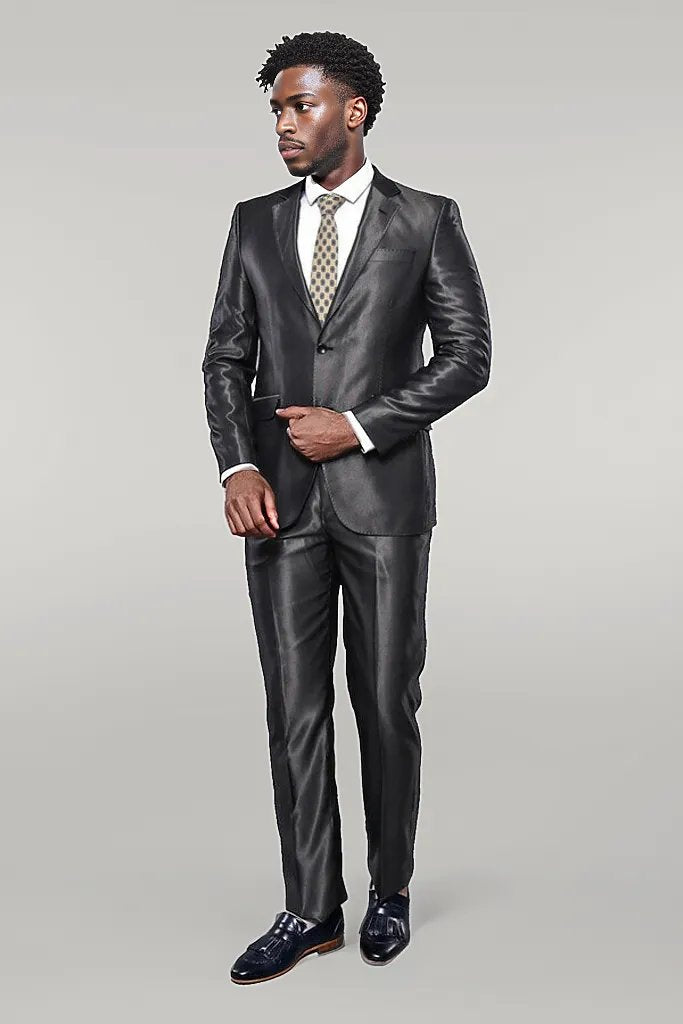 WSS Shiny Anthracite Men's Suit  - Singen