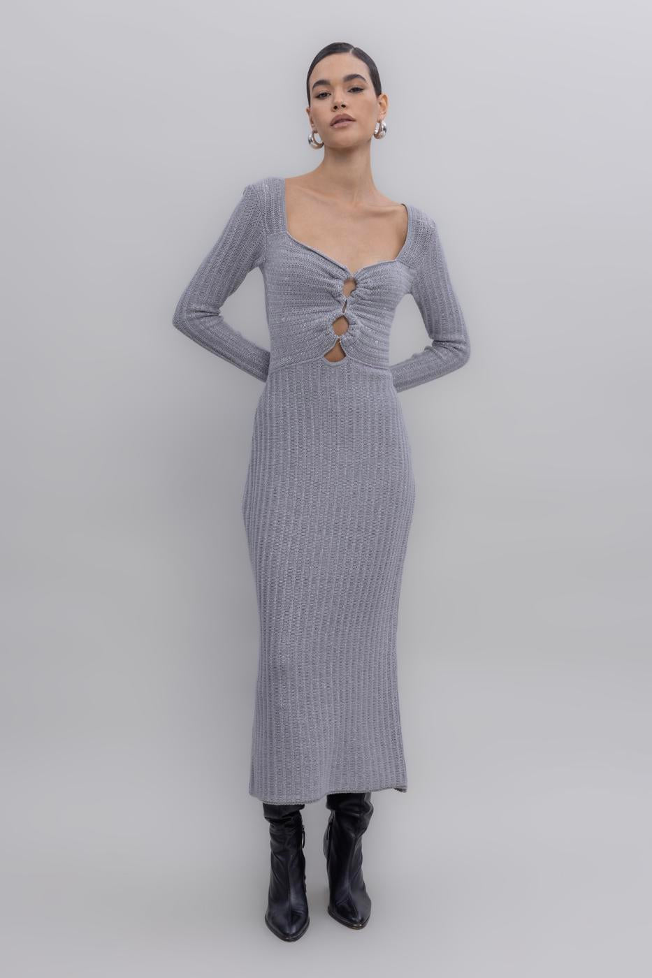 BSL Women Glitter Midi Knit Dress - Grantham