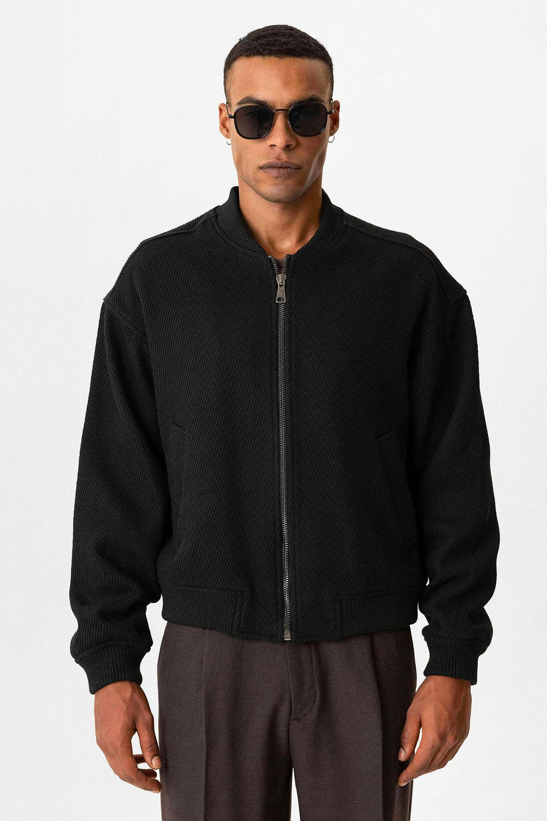 ANT Textured Oversize Bomber Men's Coat - Popeşti-Leordeni