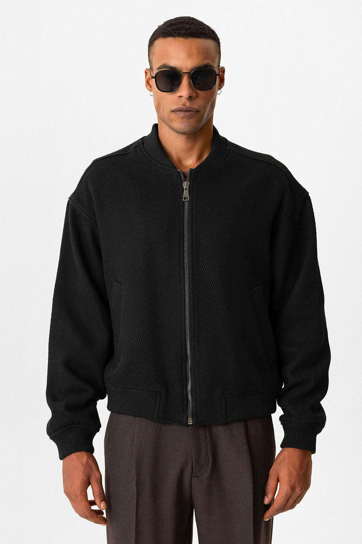 ANT Textured Oversize Bomber Men's Coat - Popeşti-Leordeni