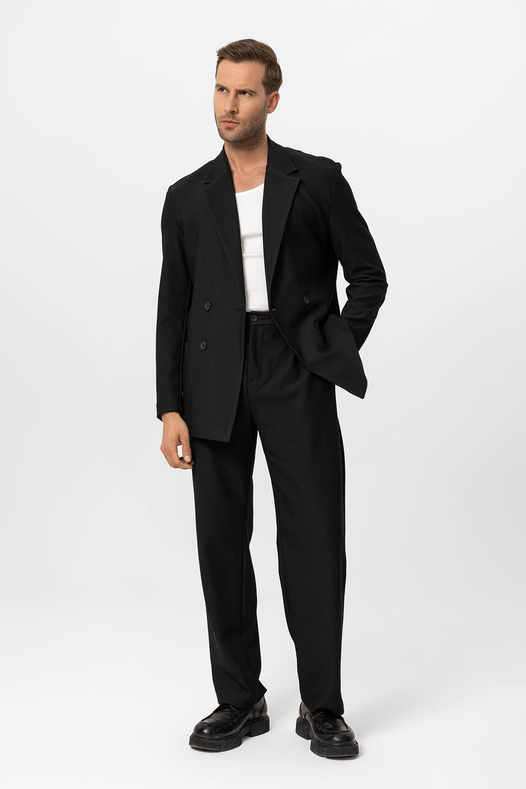 ANT Double-breasted Closure Relax Fit Men's Suit - Pennsauken