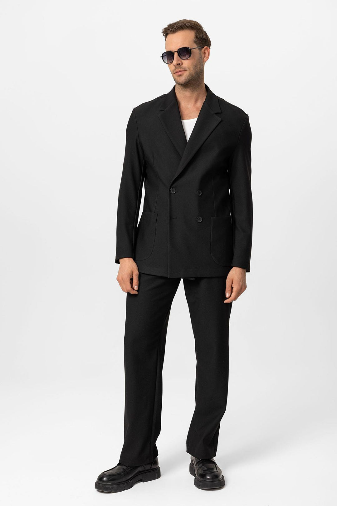 ANT Double-breasted Closure Relax Fit Men's Suit - Pennsauken