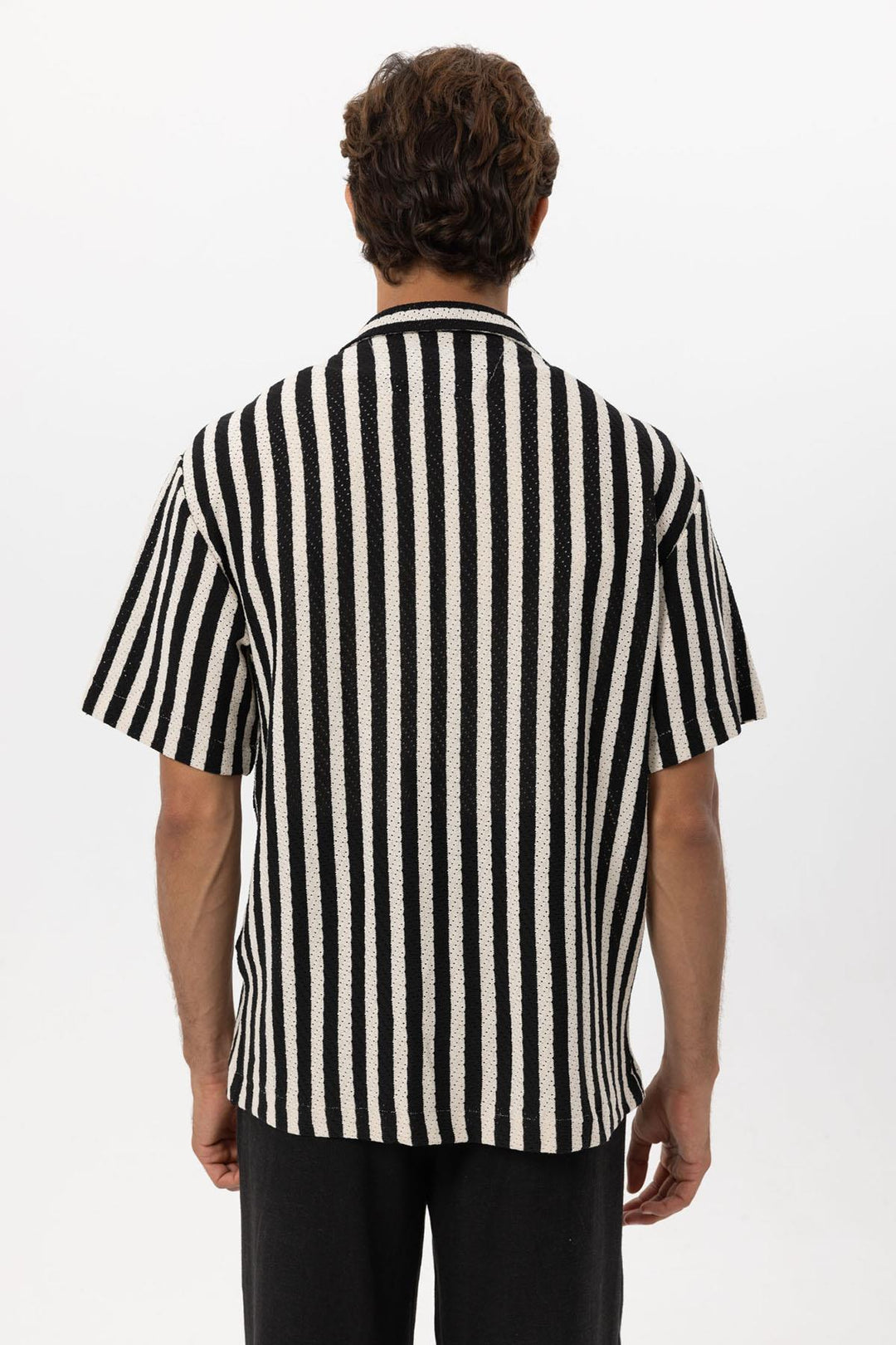 ANT Oversized Openwork Striped Men's Shirt - Ciudad Valles