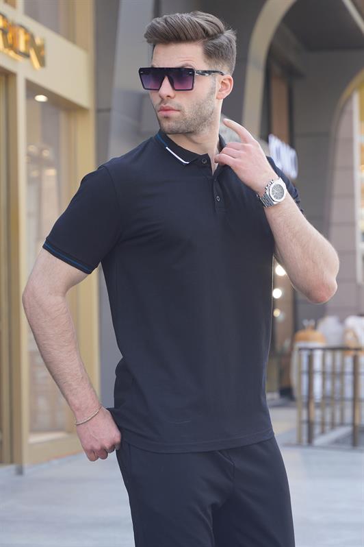 MDX Black Polo Neck Men's T-shirt 6113 - Reggio Emilia