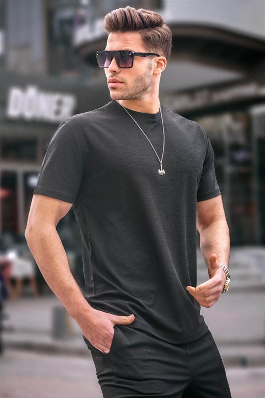 MDX Black Regular Fit Basic Men's T-Shirt 6069 - Foothill Farms