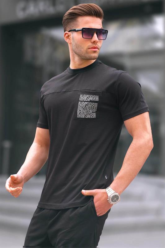 MDX Black Regular Fit Patch Pocket Men's T-shirt 6102 - Anglet