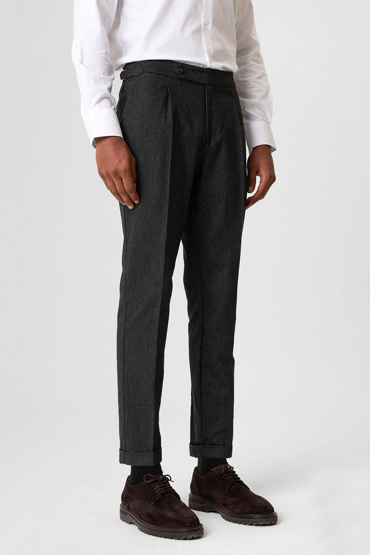 ANT High Waist Pleated Double Leg Men's Trousers - Chiclana de la Frontera