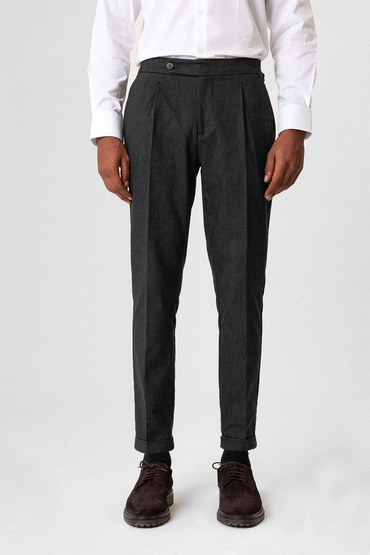 ANT High Waist Pleated Double Leg Men's Trousers - Chiclana de la Frontera