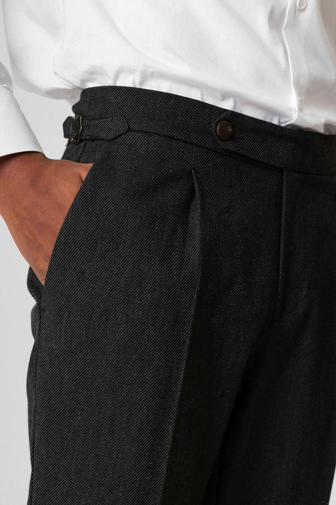 ANT High Waist Pleated Double Leg Men's Trousers - Chiclana de la Frontera