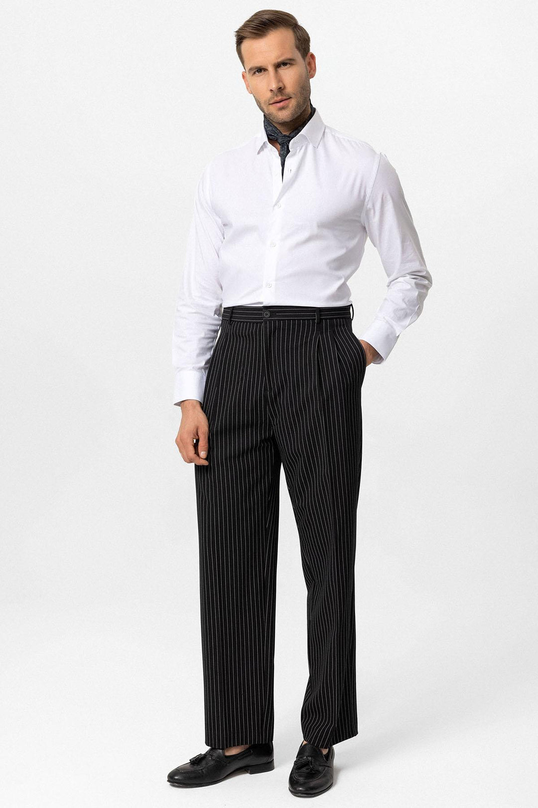 ANT High Waist Relax Fit Striped Men's Pants - West Des Moines