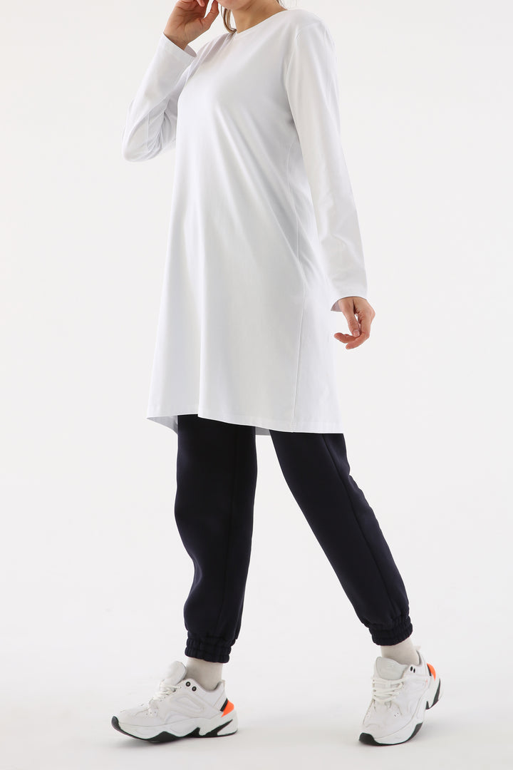 TLD Women Allday White Plus Size Supreme Sweat Tunic - Agua Prieta