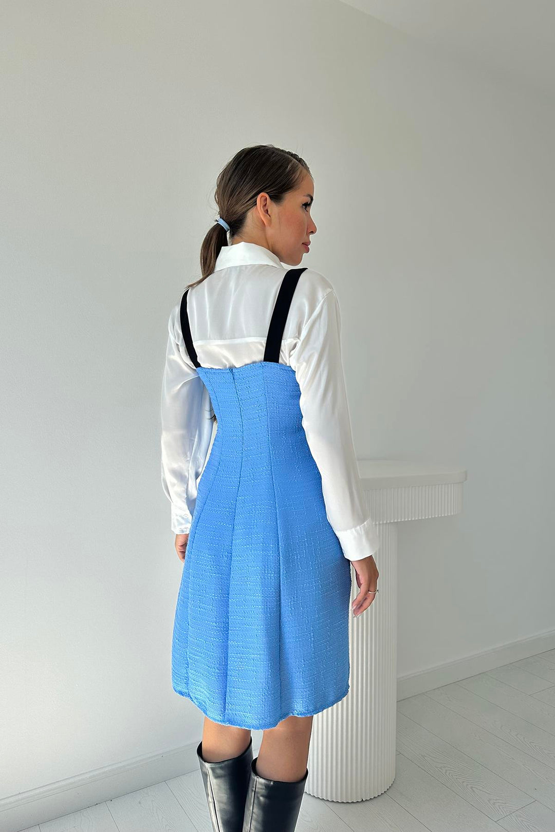 Robe Els avec poche décorative - Bleu - Modica