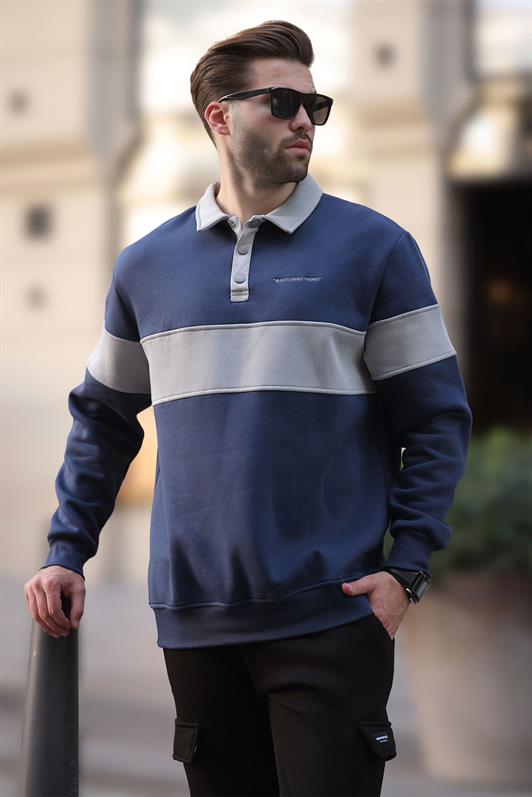 MDX Navy Blue Polo Sect Block Мужская толстовка 7072 - Chervonohrad