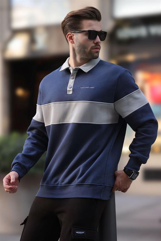 MDX Navy Blue Polo Sect Block Мужская толстовка 7072 - Chervonohrad