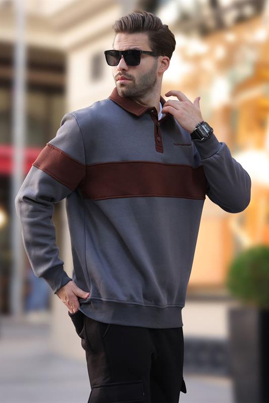 MDX Smoke Polo neck block Мужская толстовка 7072 - Lárisa