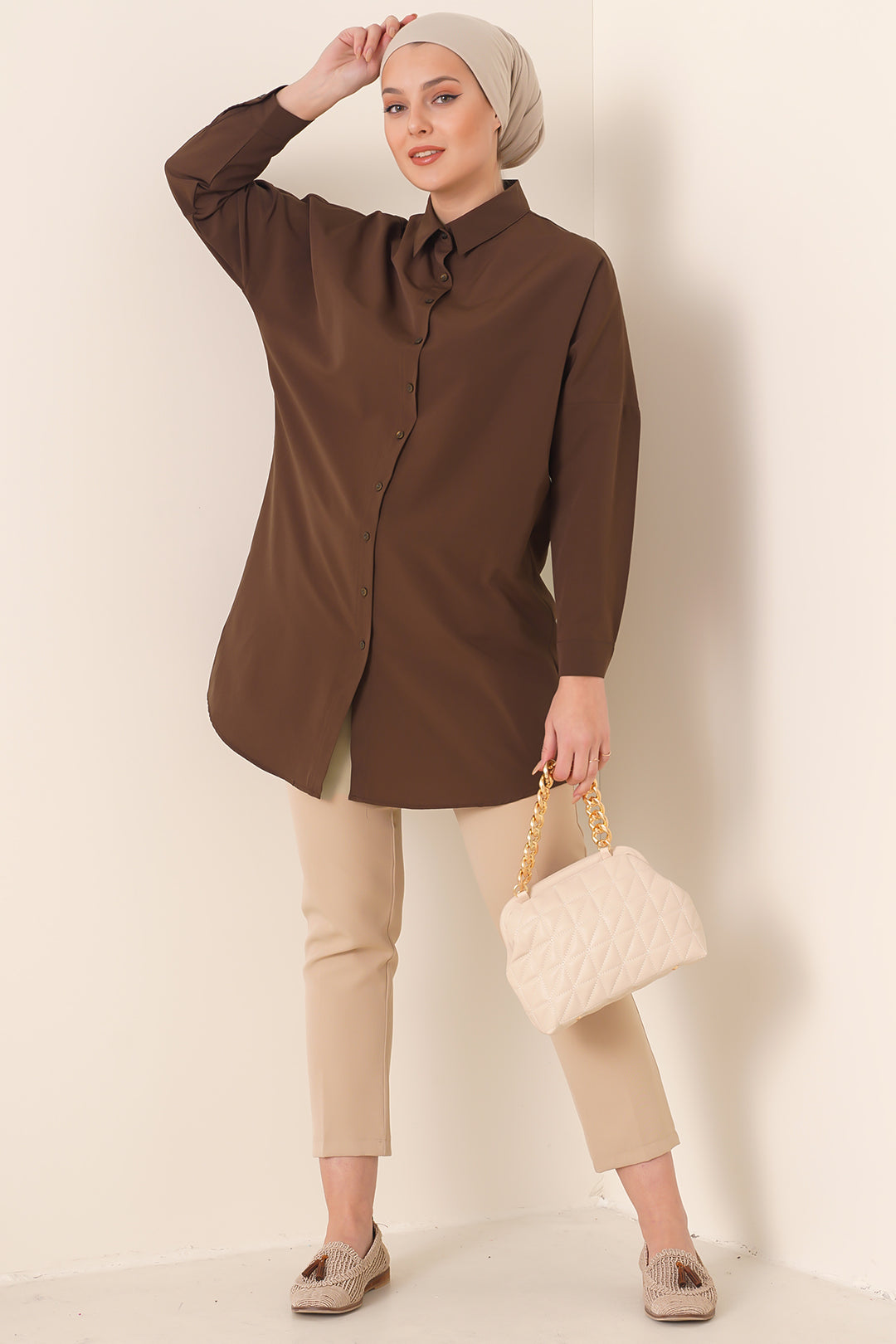 BGD Women Hijab Tunic - Brown - Avondale