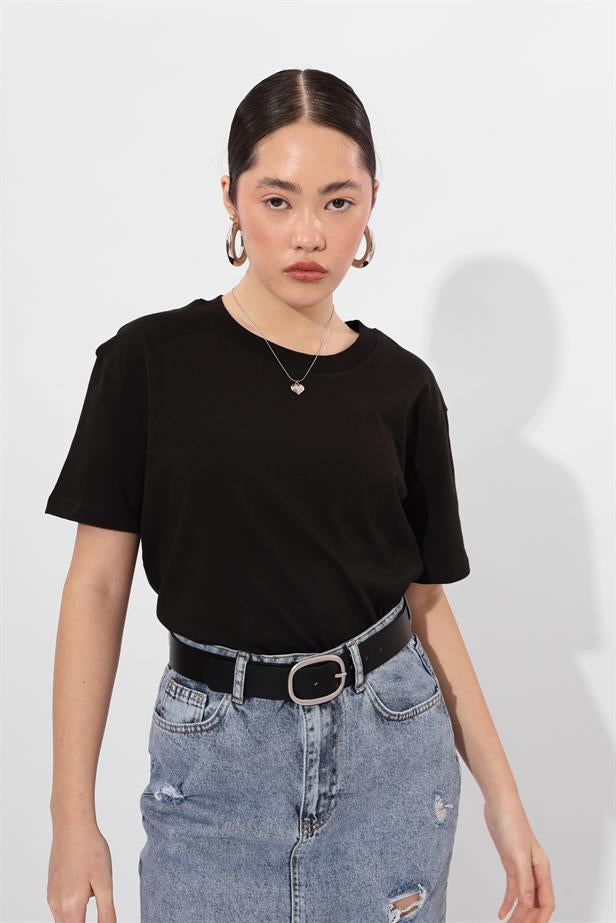 RYN Wholesale Round Neck T-shirt Black - Kiel