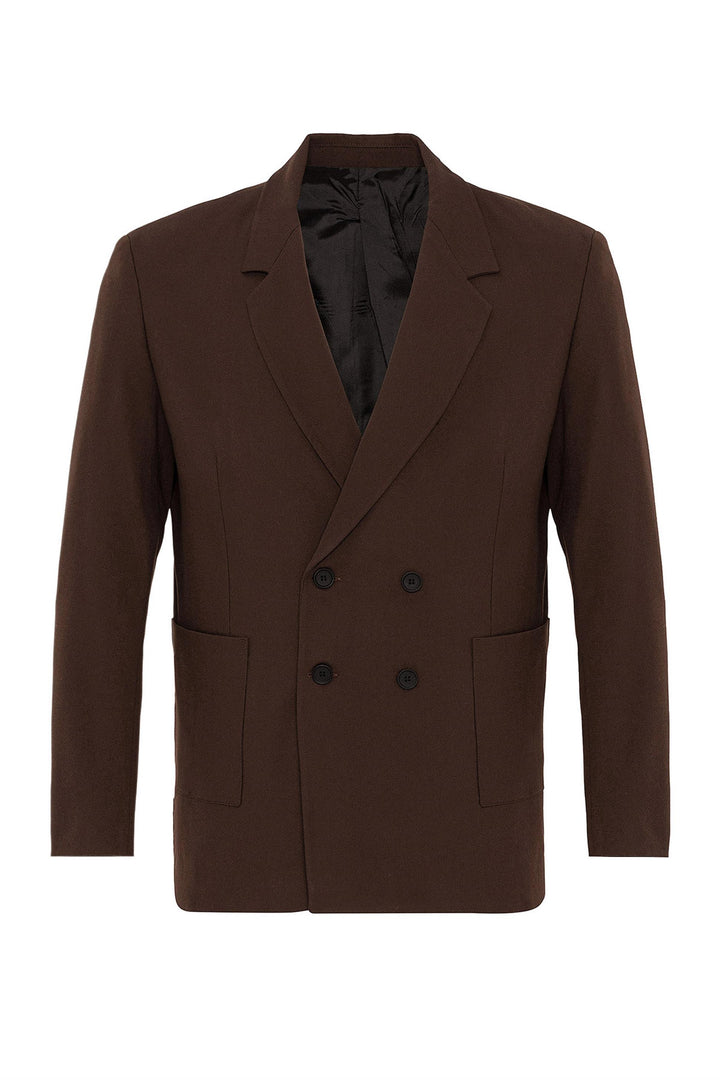 ANT Double Breasted Men's Blazer Jacket with Bag Pocket - Pessac