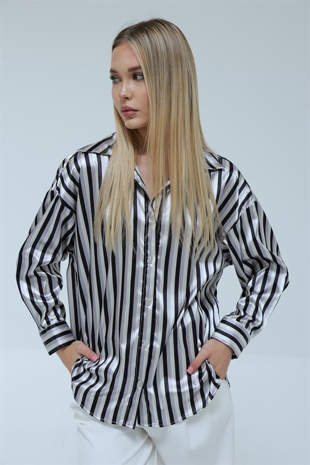 RYN Wholesale Striped Shirt Black - Gandía