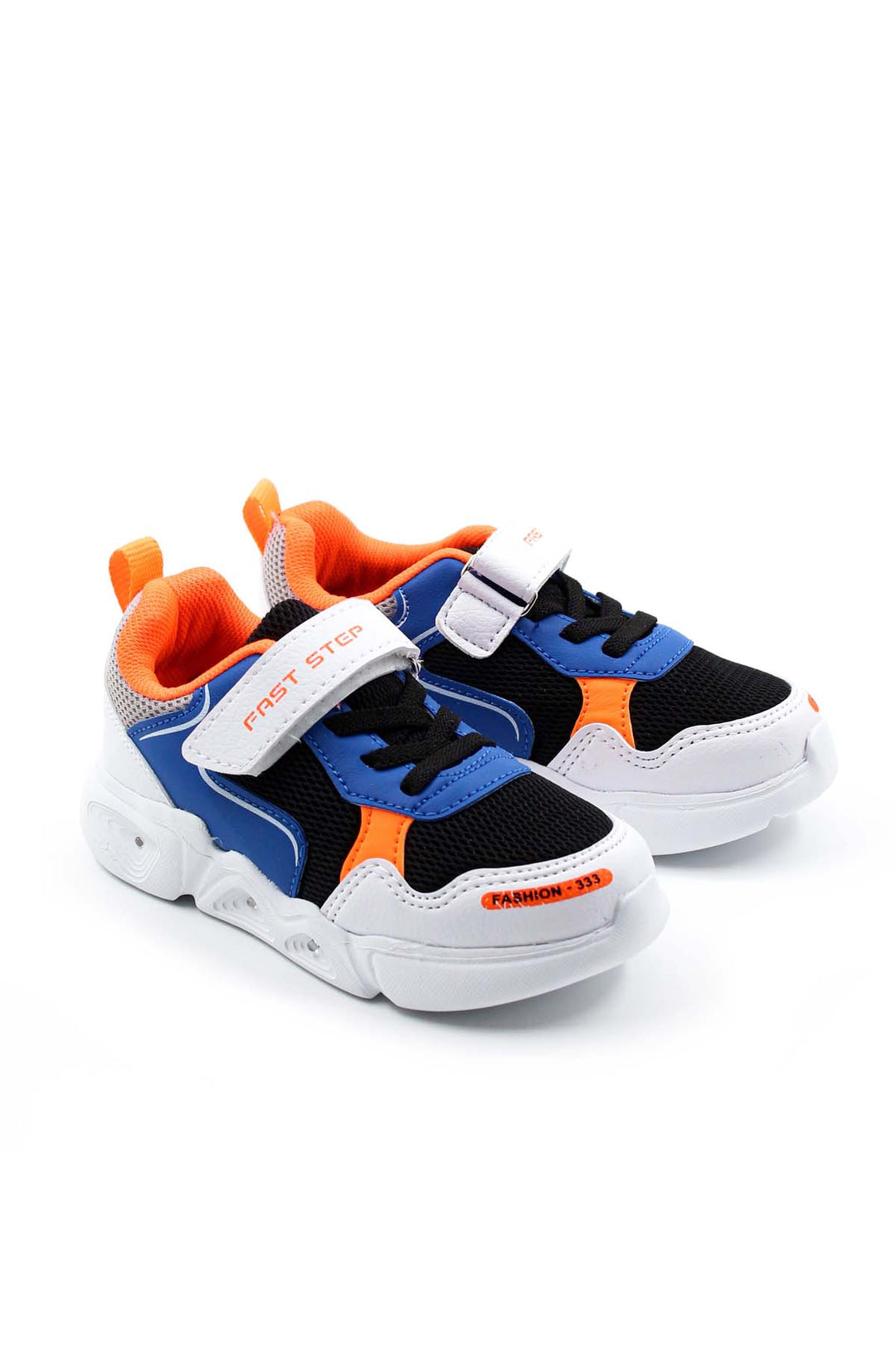 FST Unisex Kids Sneaker Shoes 141XCA018 Black Orange - Axochiapan