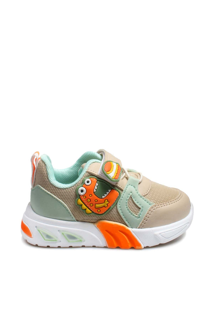 FST Unisex Kids Sneaker Shoes 461BA105 Beige Water Green Orange - Zacualtipán