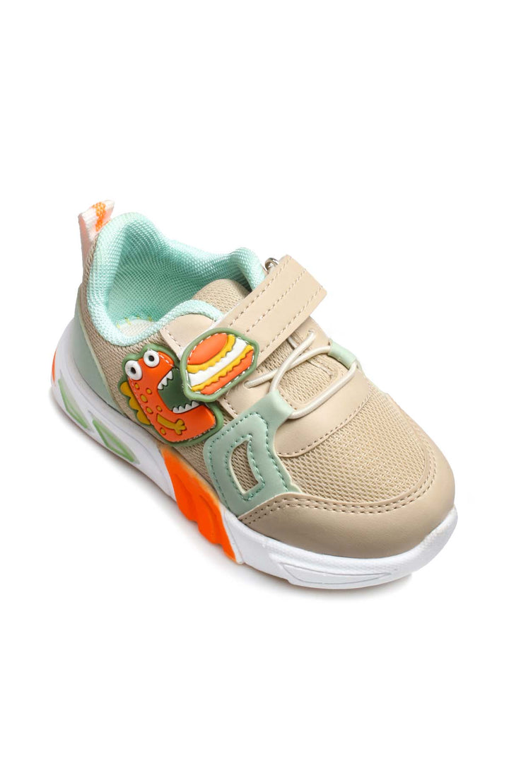 FST Unisex Kids Sneaker Shoes 461BA105 Beige Water Green Orange - Zacualtipán