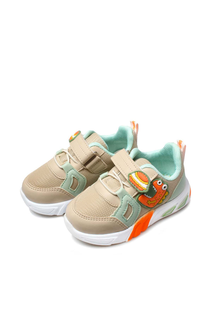 FST Unisex Kids Sneaker Shoes 461BA105 Beige Water Green Orange - Zacualtipán