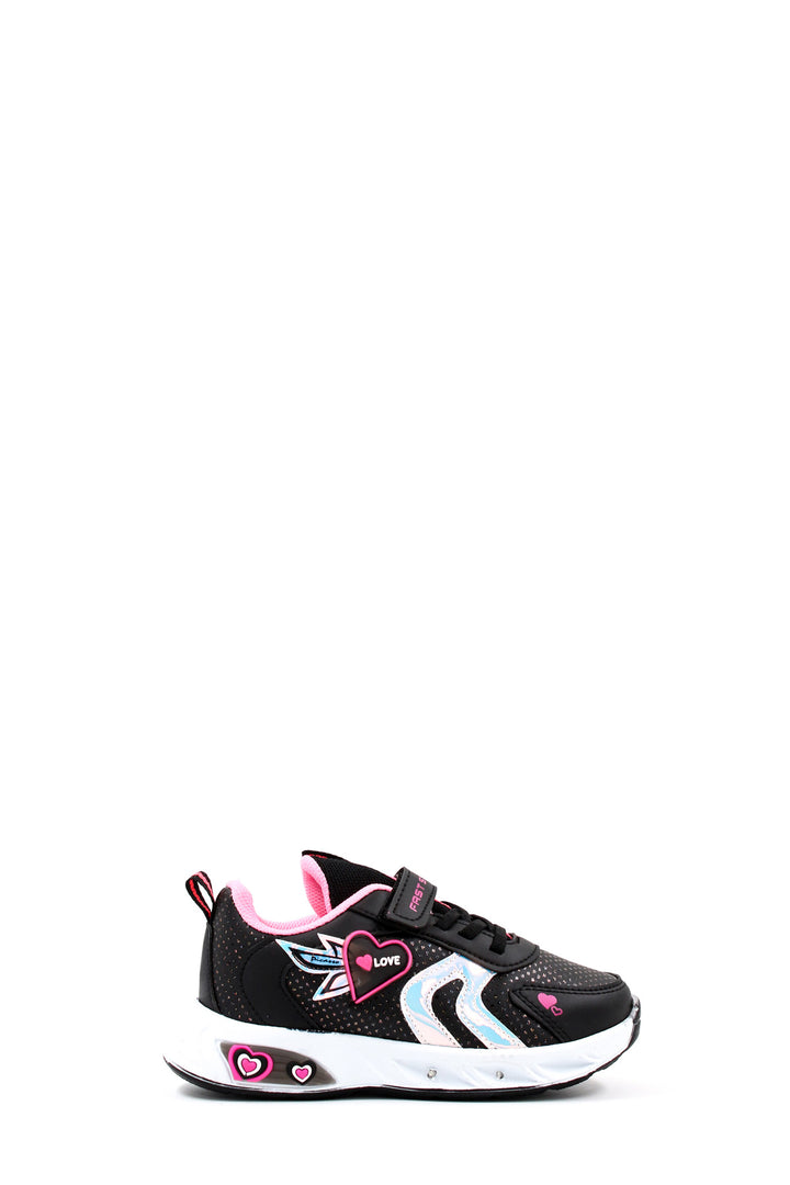 FST Unisex Kids Sneaker Shoes 461XCA204 Black Fuchsia - Leamington