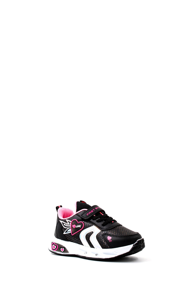 FST Unisex Kids Sneaker Shoes 461XCA204 Black Fuchsia - Leamington