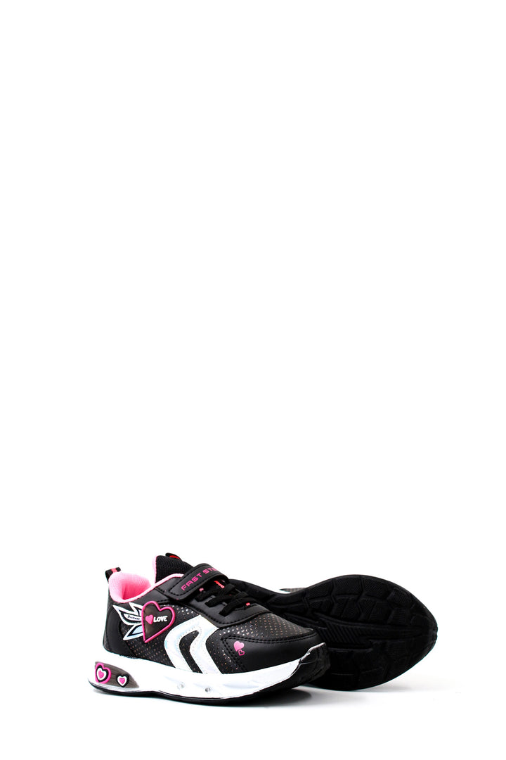 FST Unisex Kids Sneaker Shoes 461XCA204 Black Fuchsia - Leamington