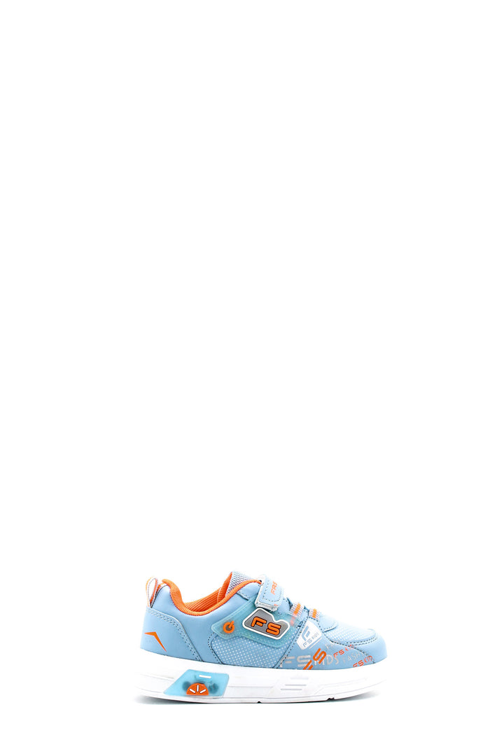 FST Unisex Kids Sneaker Shoes 461XCA210 Light Blue Orange - Adeje