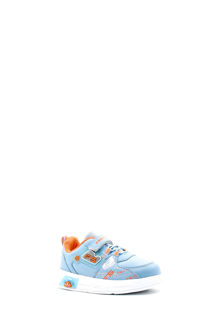 FST Unisex Kids Sneaker Shoes 461XCA210 Light Blue Orange - Adeje