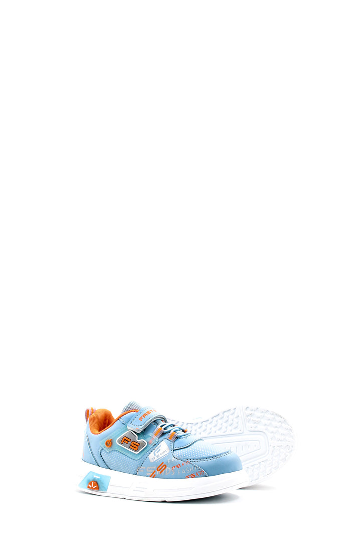 FST Unisex Kids Sneaker Shoes 461XCA210 Light Blue Orange - Adeje