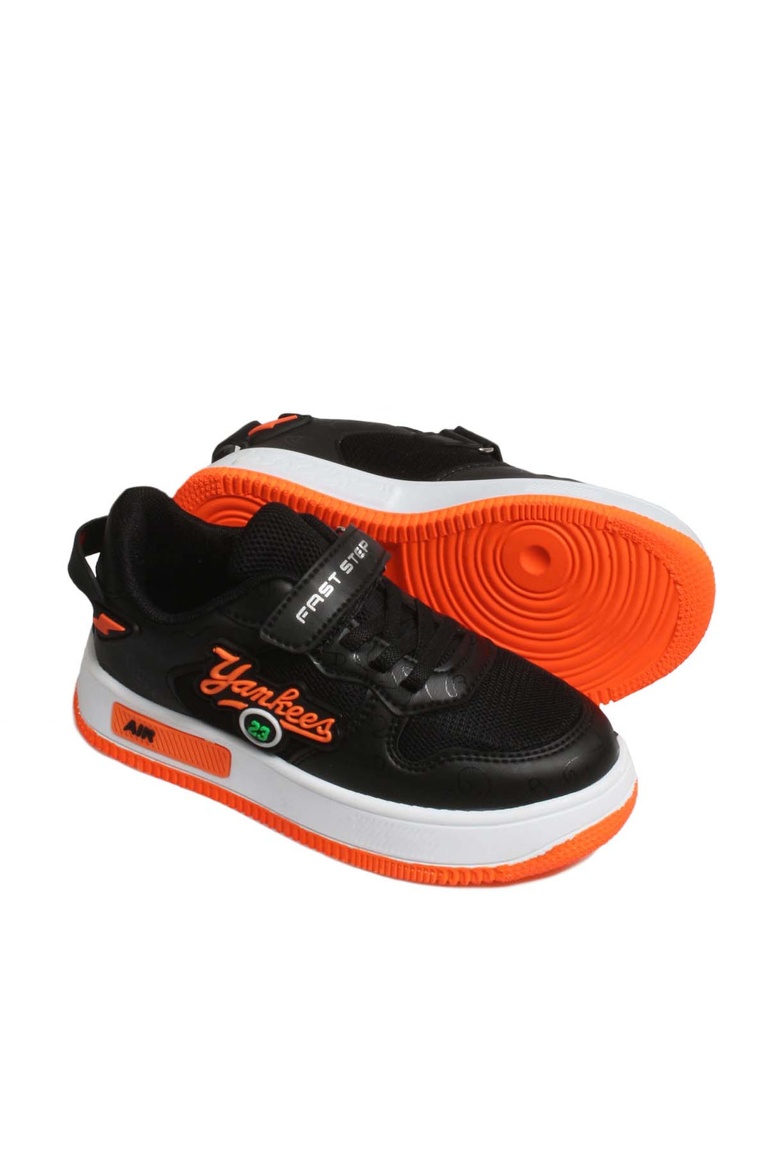 FST Unisex Kids Sneaker Shoes 461XCA3002 Black F.Orange - Southall